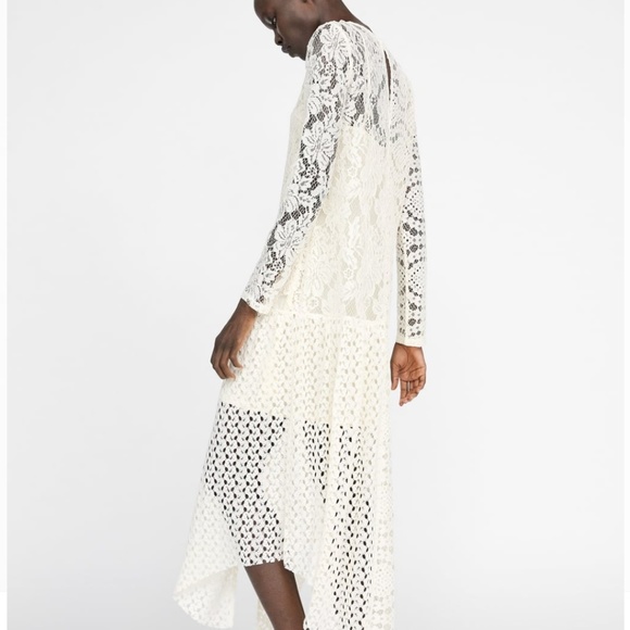 Zara Dresses Zara Asymmetrical Boho Lace Wedding Dressnew Poshmark